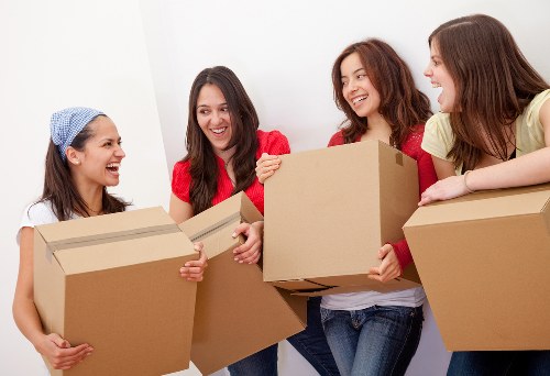 Household items prepared for a Churchend removals service