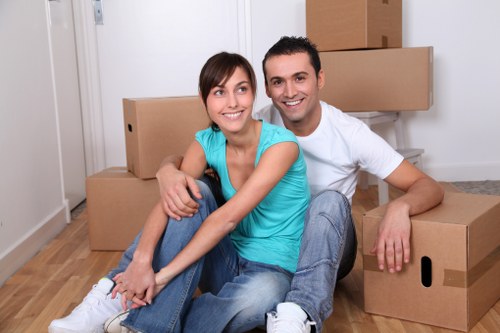 Loading items into a van for a Churchend customer