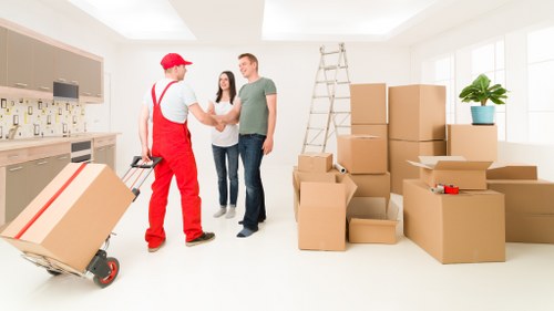 Careful loading of furniture and boxes for a Churchend move