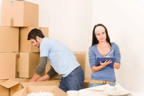 Churchend removals team planning access and parking for a house move