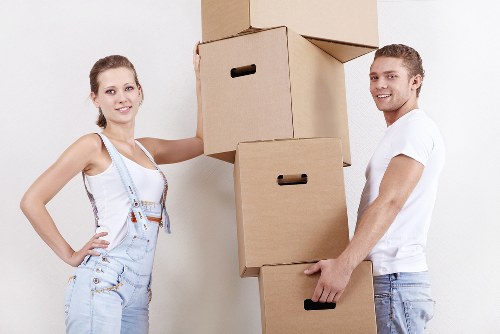 Packed boxes and furniture protection for a residential removal service